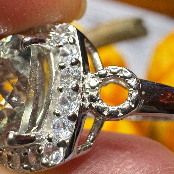 Simulated Prasiolite Ring in Sterling Silver (Size 10.0) 6.00 ctw - Picture 9 of 11